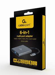 Cablexpert 6-in-1 Multi-port Adapter